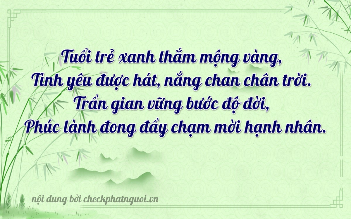 Bài thơ ý nghĩa cho <b>biển số 18E1-20186</b> tại website checkphatnguoi.vn