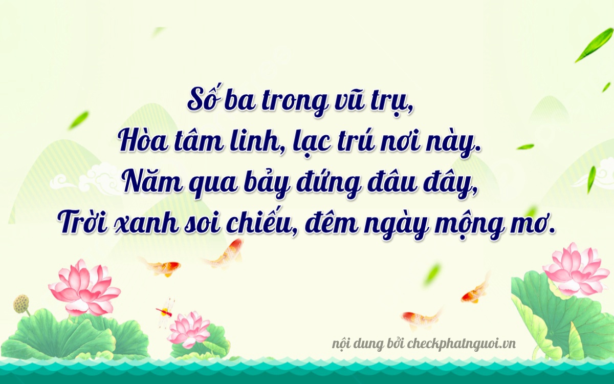 Bài thơ ý nghĩa cho <b>biển số 18E1-30307</b> tại website checkphatnguoi.vn