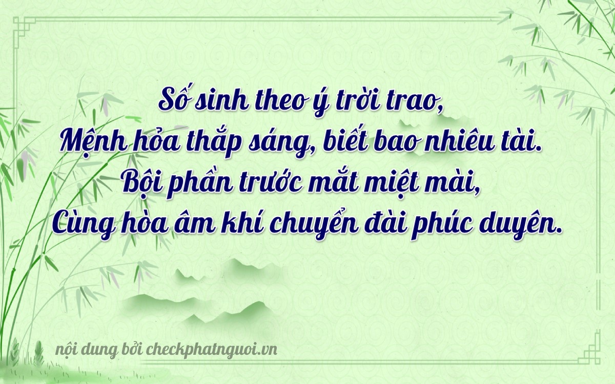 Bài thơ ý nghĩa cho <b>biển số 18F-00666</b> tại website checkphatnguoi.vn