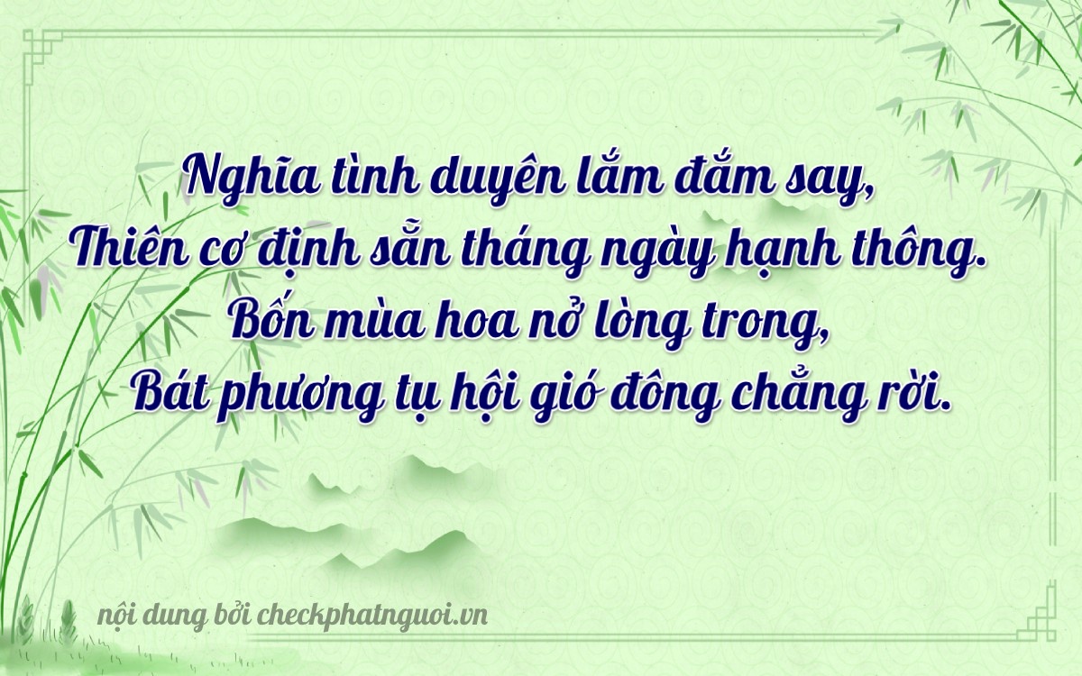 Bài thơ ý nghĩa cho <b>biển số 18F1-49886</b> tại website checkphatnguoi.vn