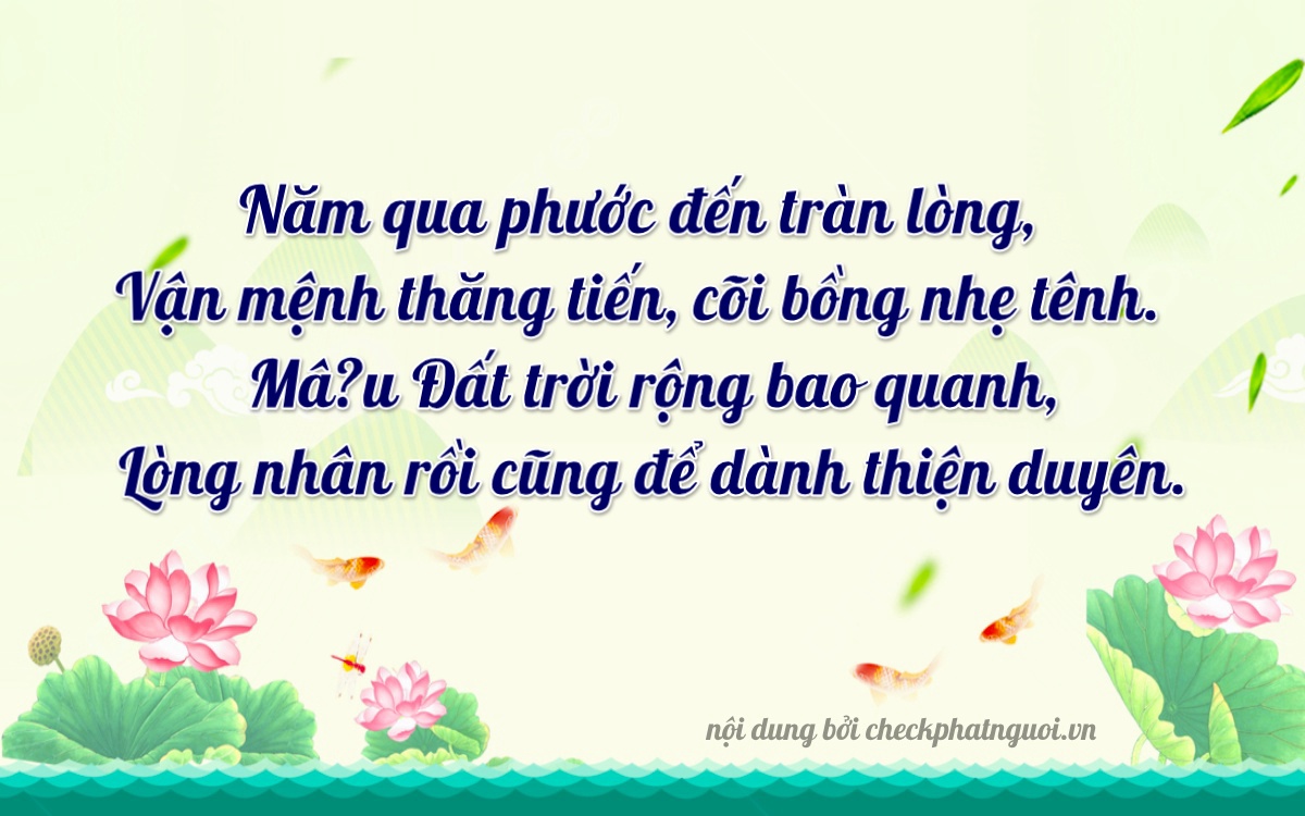 Bài thơ ý nghĩa cho <b>biển số 18F1-53869</b> tại website checkphatnguoi.vn