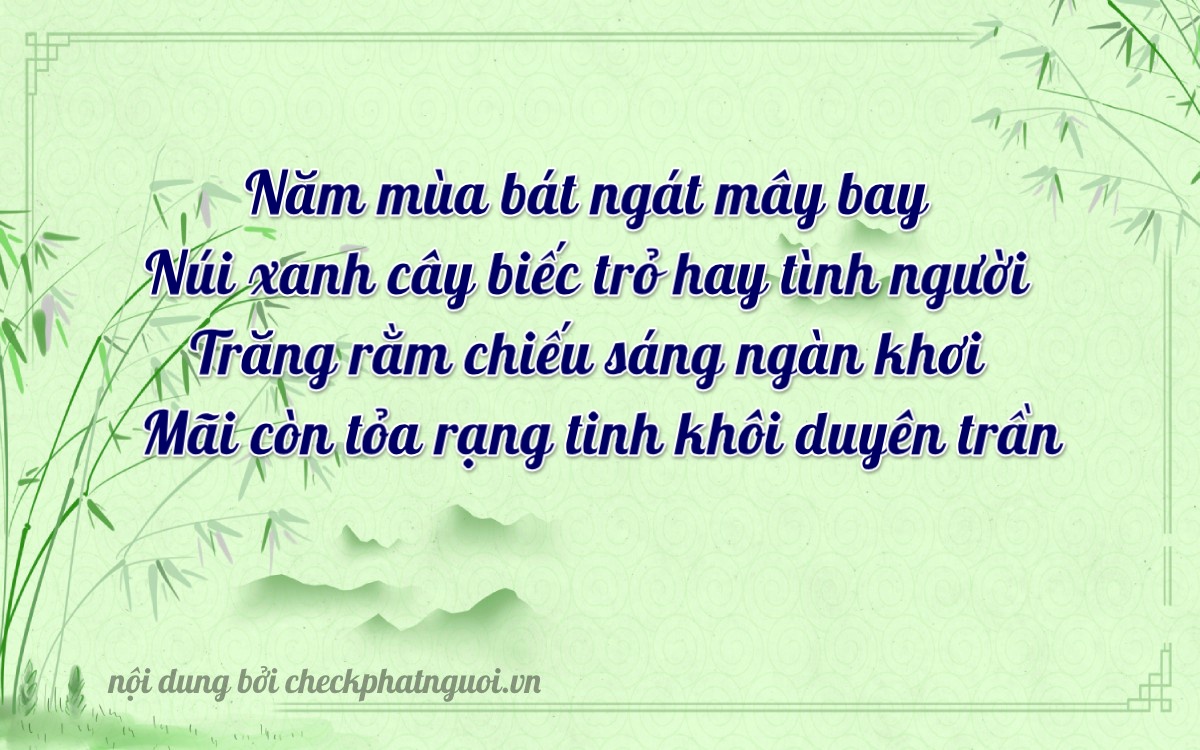 Bài thơ ý nghĩa cho <b>biển số 18G1-52708</b> tại website checkphatnguoi.vn