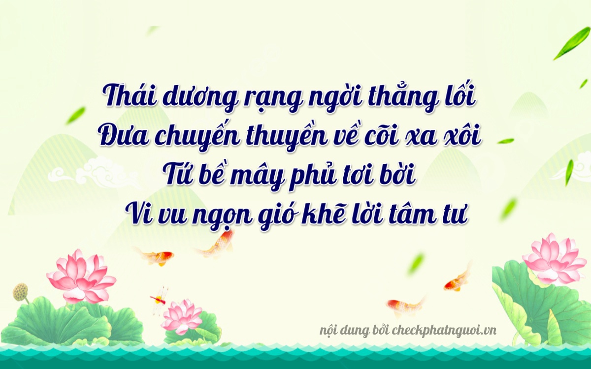 Bài thơ ý nghĩa cho <b>biển số 18GA-04326</b> tại website checkphatnguoi.vn