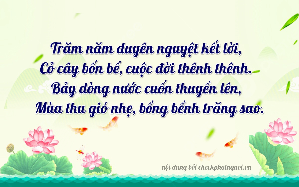 Bài thơ ý nghĩa cho <b>biển số 18GA-10837</b> tại website checkphatnguoi.vn