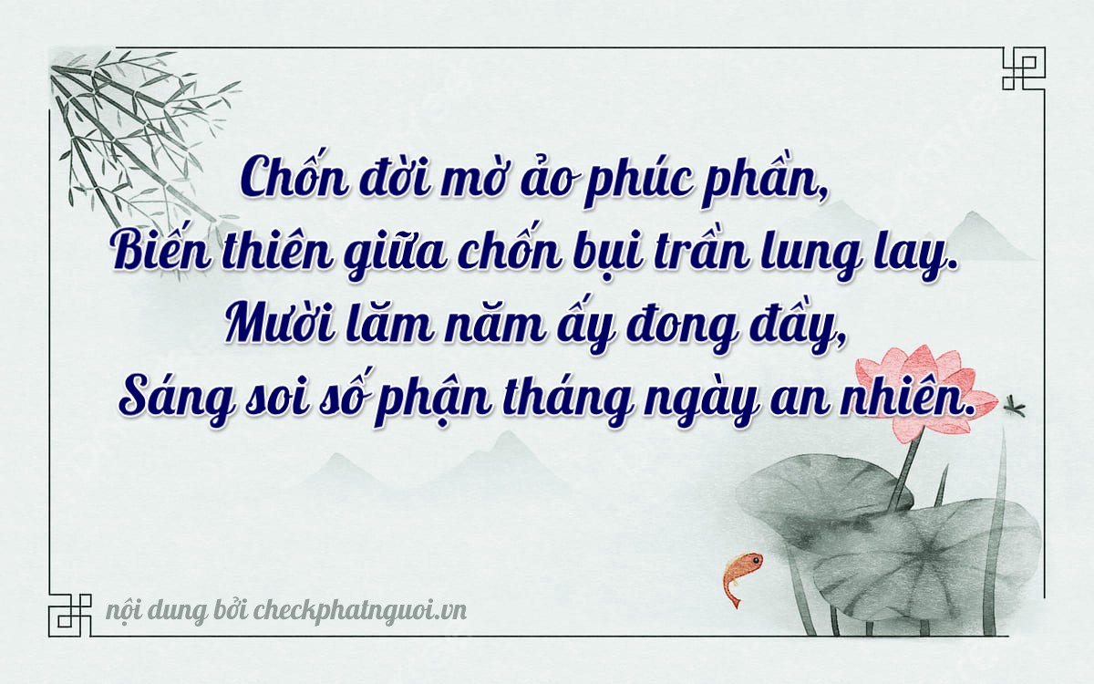 Bài thơ ý nghĩa cho <b>biển số 18H-02815</b> tại website checkphatnguoi.vn