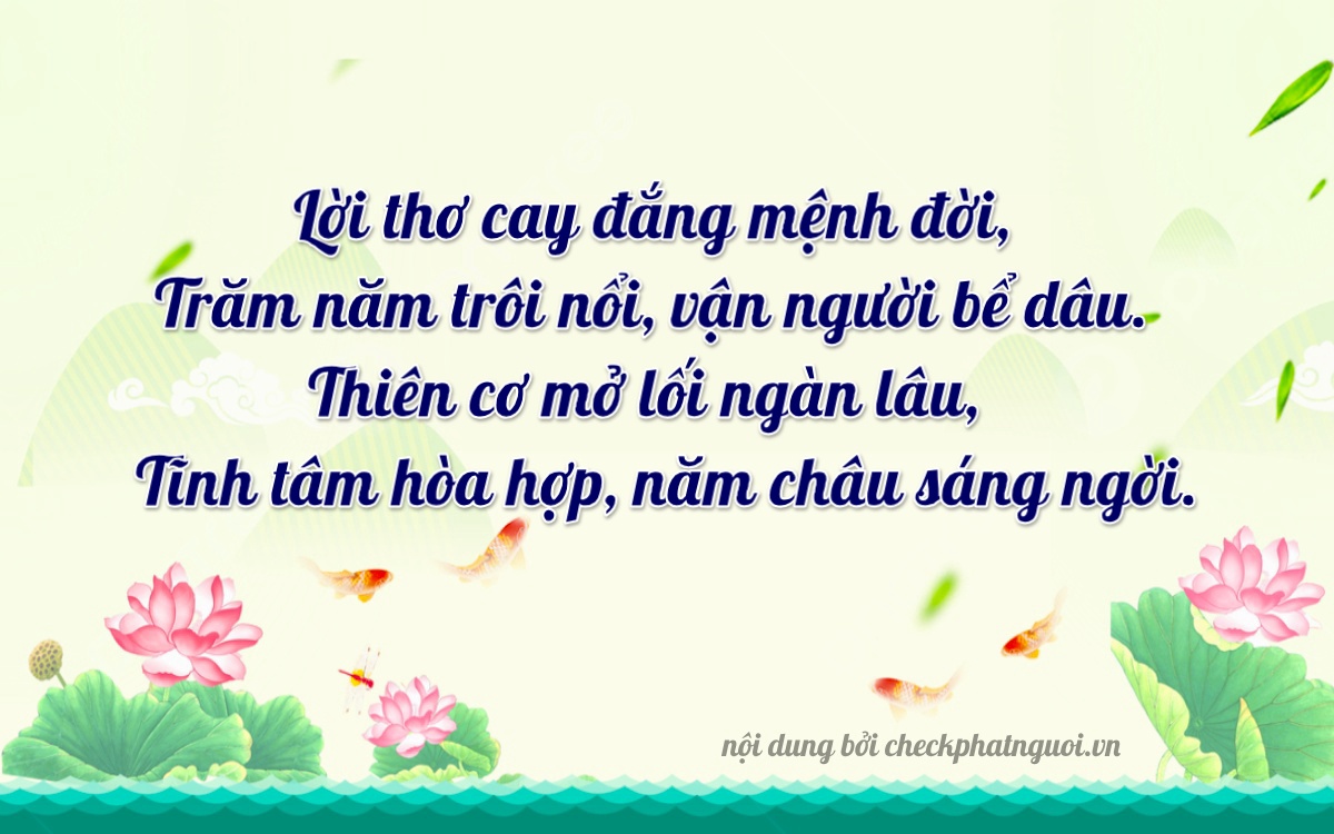 Bài thơ ý nghĩa cho <b>biển số 18H-03820</b> tại website checkphatnguoi.vn