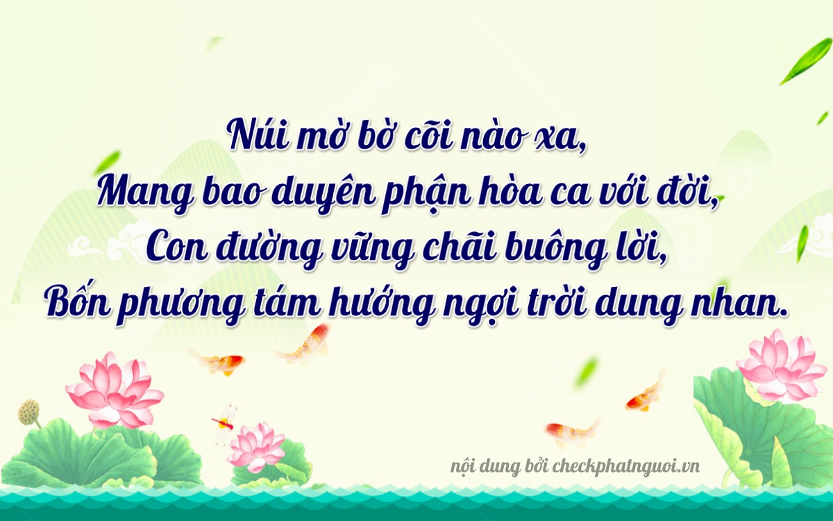 Bài thơ ý nghĩa cho <b>biển số 18H-04062</b> tại website checkphatnguoi.vn