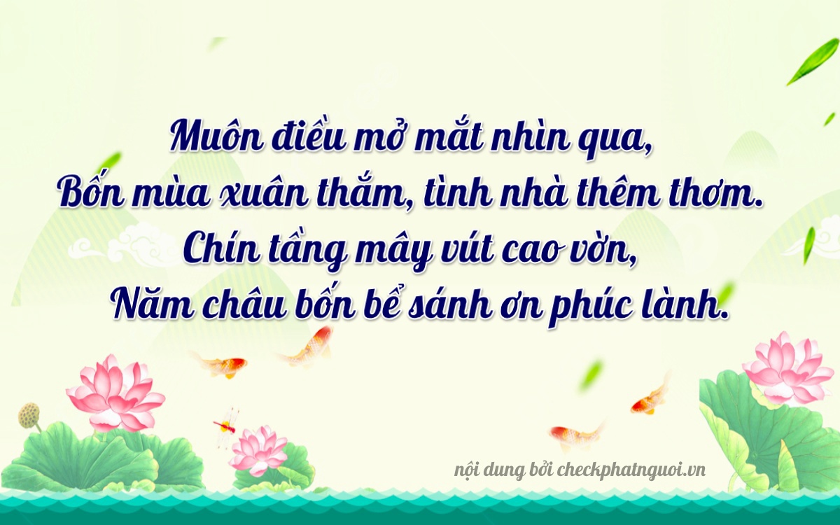 Bài thơ ý nghĩa cho <b>biển số 18H1-49853</b> tại website checkphatnguoi.vn