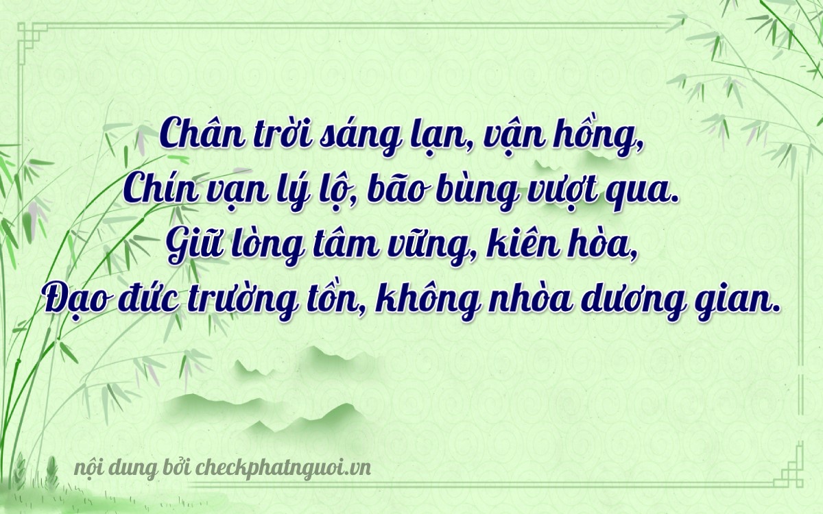 Bài thơ ý nghĩa cho <b>biển số 18H1-69269</b> tại website checkphatnguoi.vn