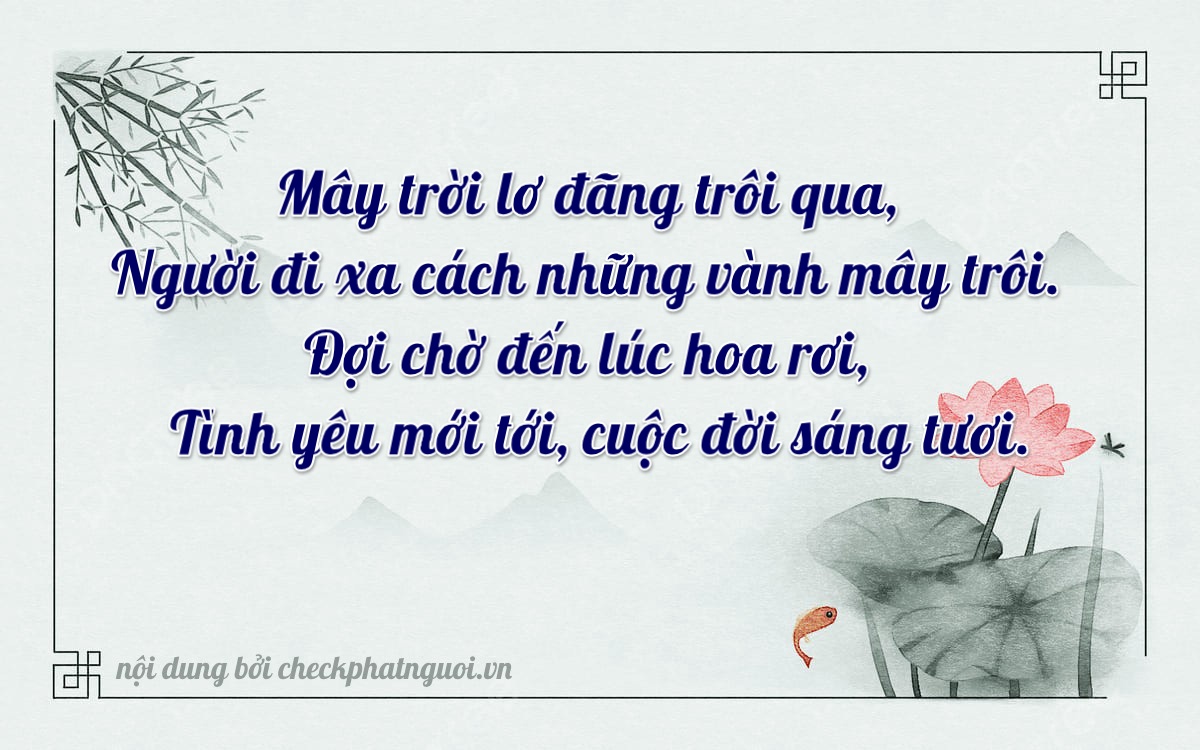 Bài thơ ý nghĩa cho <b>biển số 18H-34609</b> tại website checkphatnguoi.vn