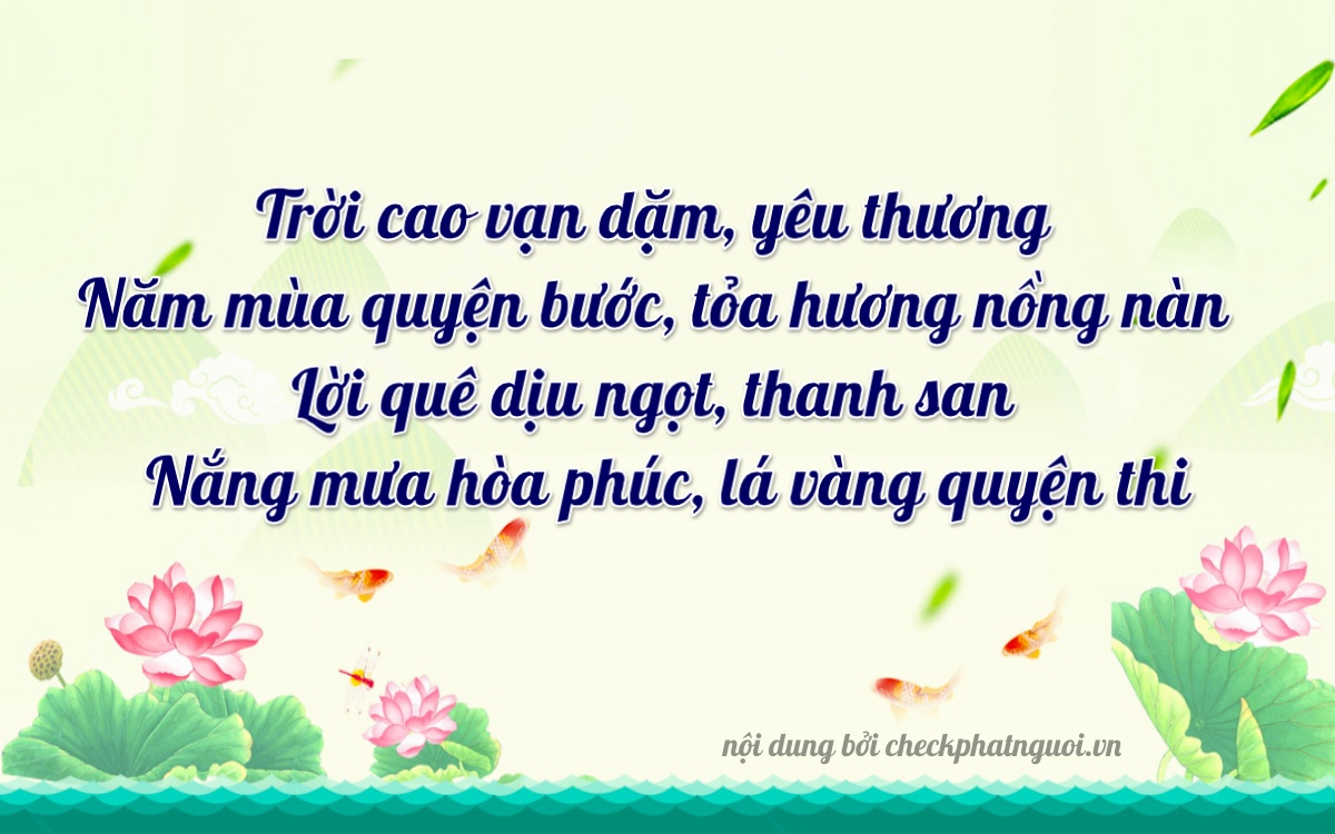 Bài thơ ý nghĩa cho <b>biển số 18HA-00504</b> tại website checkphatnguoi.vn