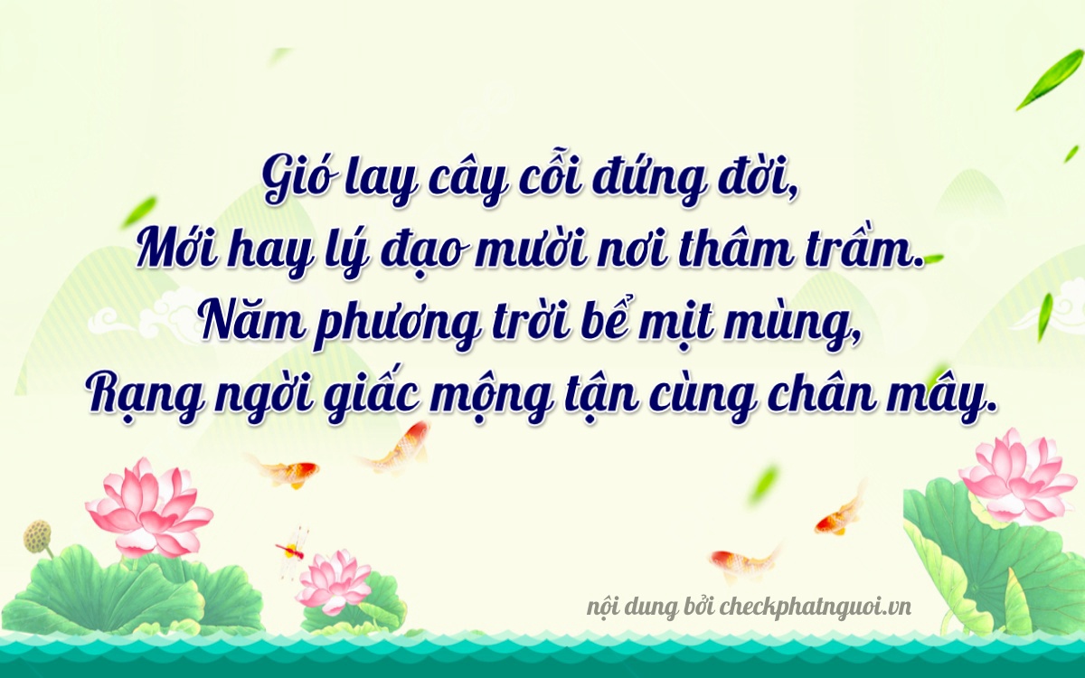 Bài thơ ý nghĩa cho <b>biển số 18HA-06005</b> tại website checkphatnguoi.vn