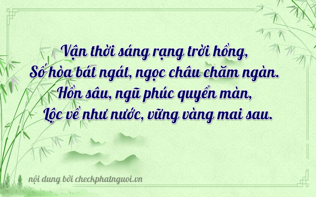 Bài thơ ý nghĩa cho <b>biển số 18HA-88888</b> tại website checkphatnguoi.vn