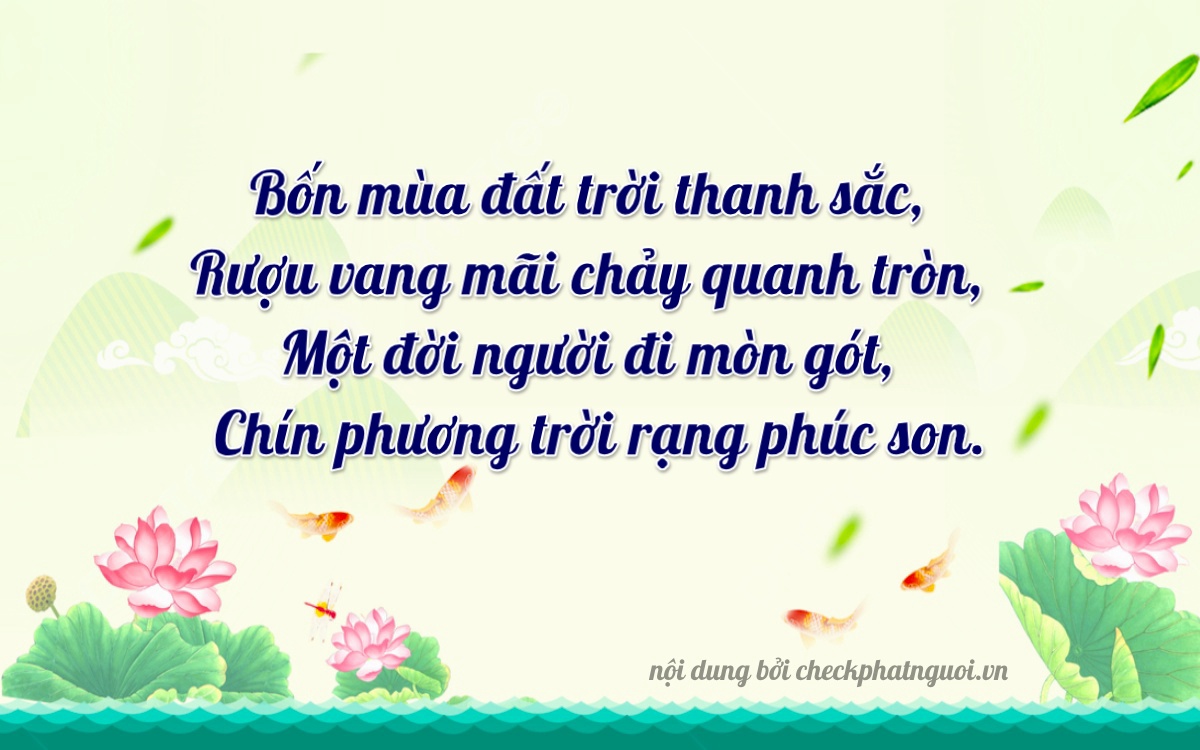 Bài thơ ý nghĩa cho <b>biển số 18LA-04119</b> tại website checkphatnguoi.vn