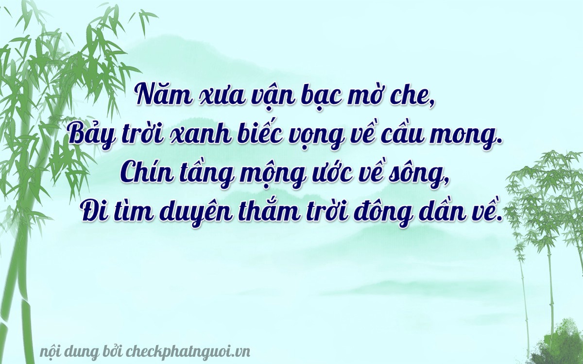 Bài thơ ý nghĩa cho <b>biển số 18LA-07579</b> tại website checkphatnguoi.vn
