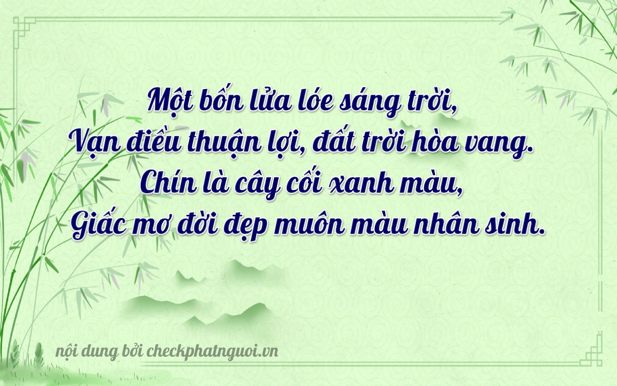 Bài thơ ý nghĩa cho <b>biển số 18LA-11493</b> tại website checkphatnguoi.vn