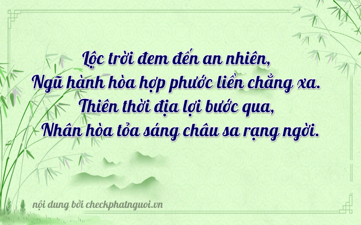 Bài thơ ý nghĩa cho <b>biển số 18LA-12144</b> tại website checkphatnguoi.vn