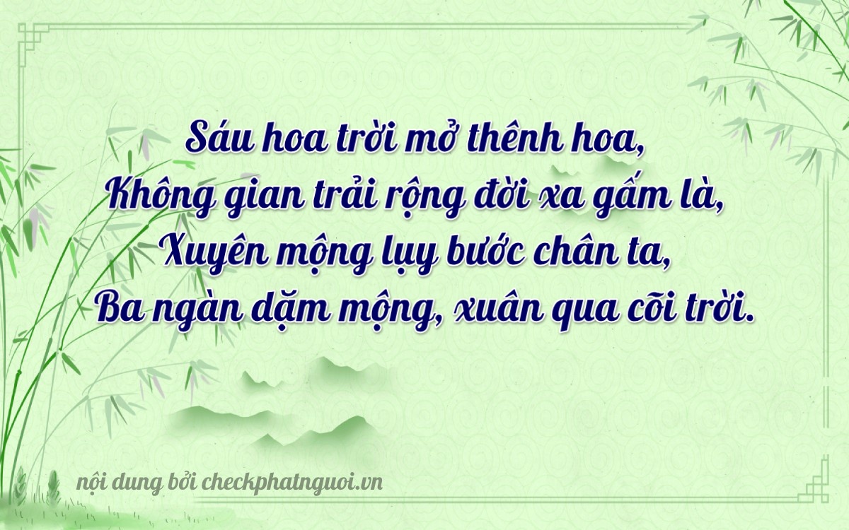 Bài thơ ý nghĩa cho <b>biển số 18S-80630</b> tại website checkphatnguoi.vn