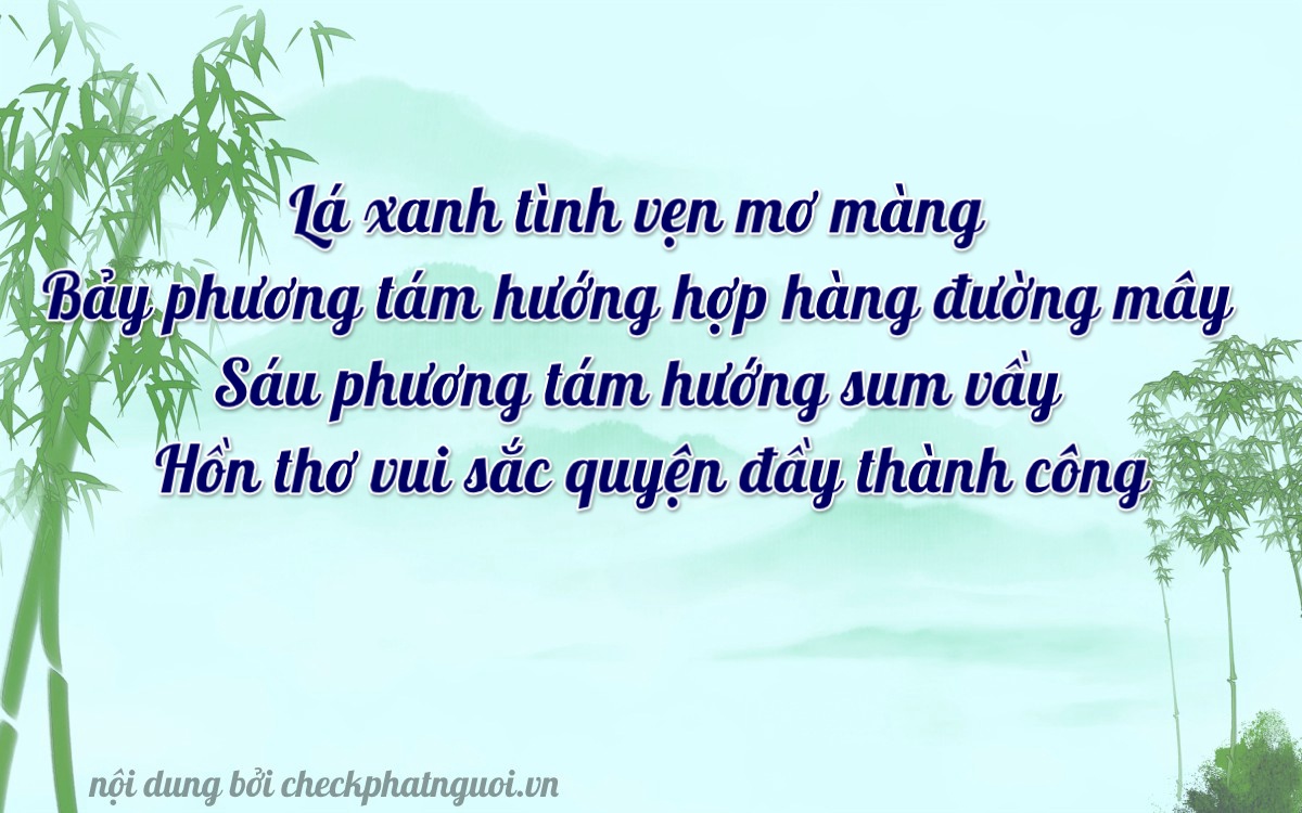 Bài thơ ý nghĩa cho <b>biển số 1908-4577</b> tại website checkphatnguoi.vn