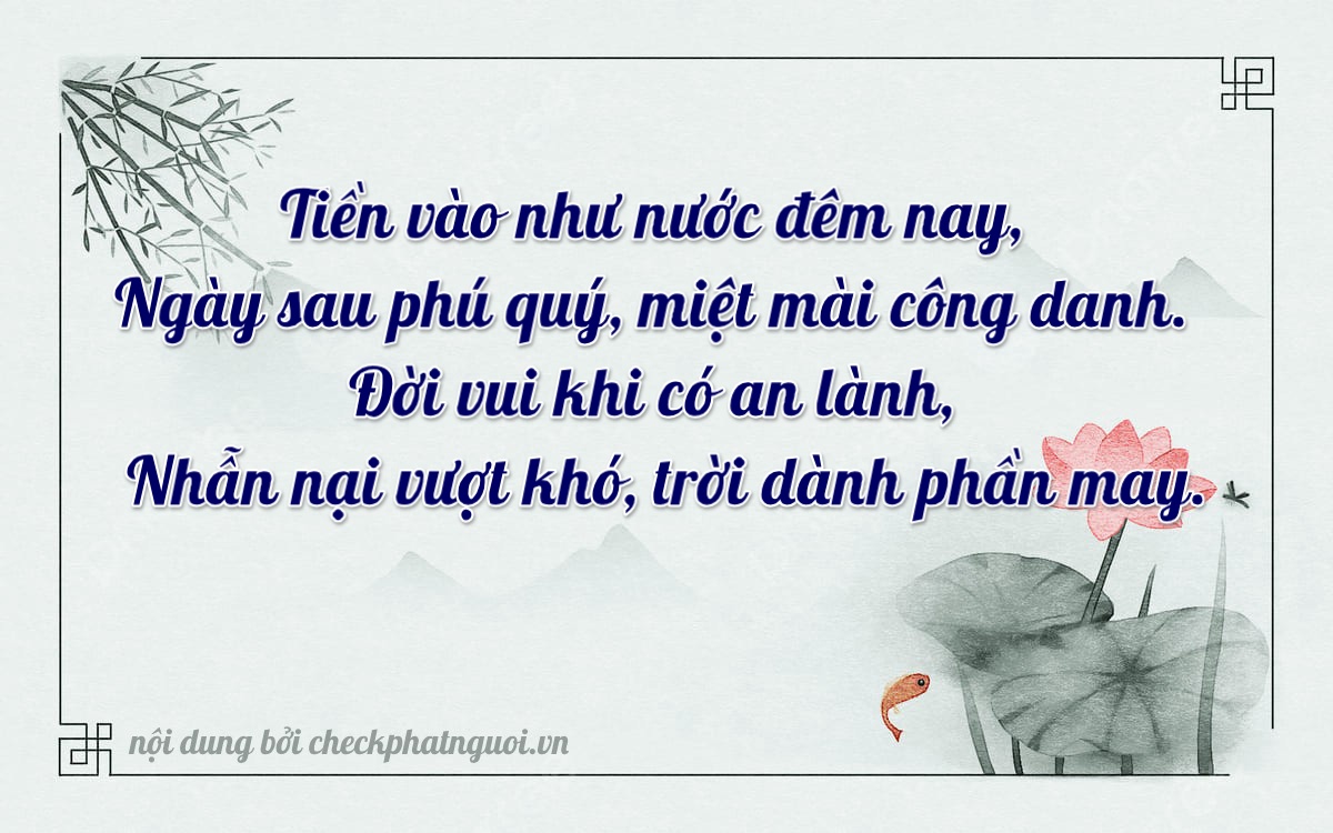 Bài thơ ý nghĩa cho <b>biển số 1912-5458</b> tại website checkphatnguoi.vn