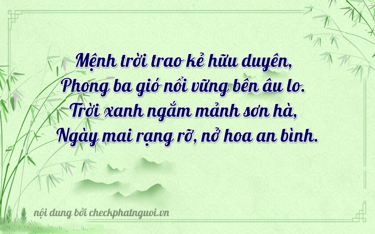Bài thơ ý nghĩa cho <b>biển số 19997</b> tại website checkphatnguoi.vn
