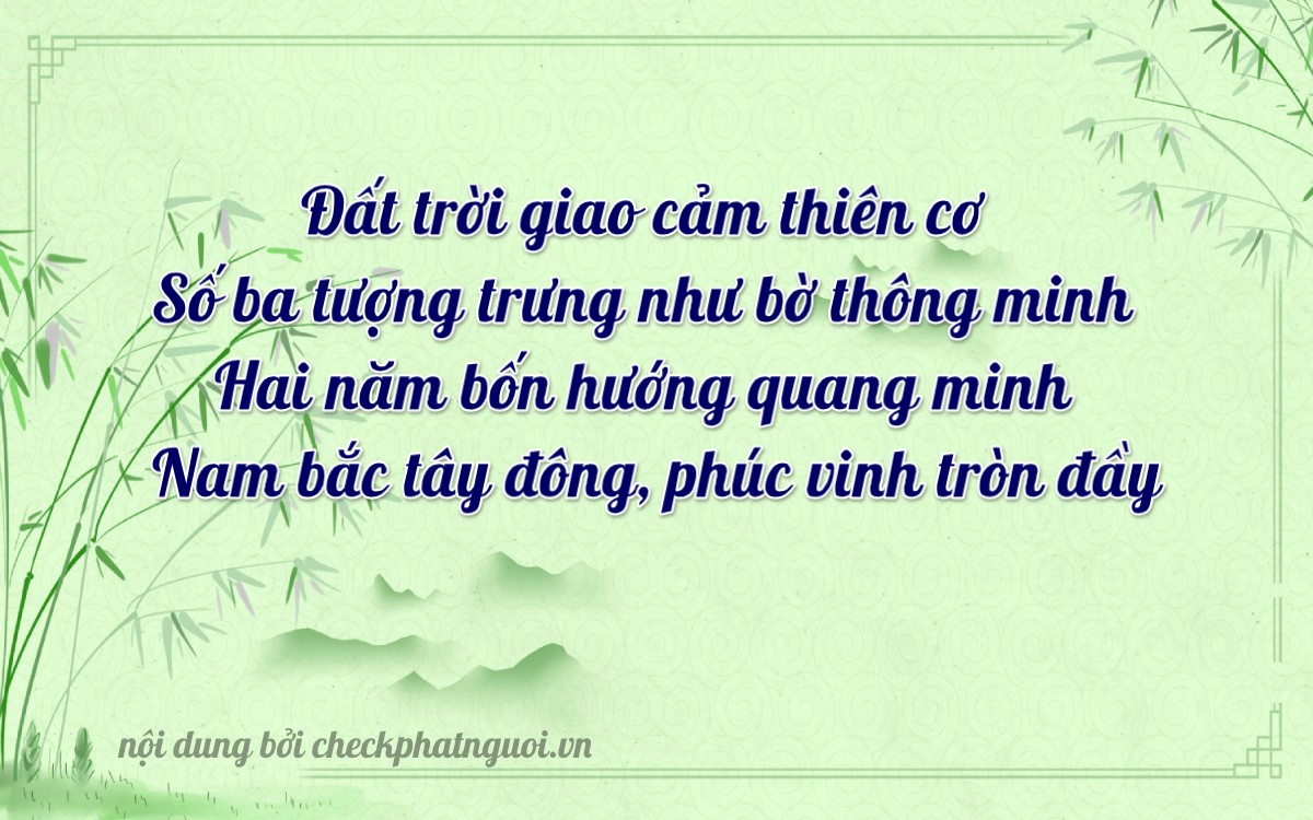 Bài thơ ý nghĩa cho <b>biển số 19A-03305</b> tại website checkphatnguoi.vn