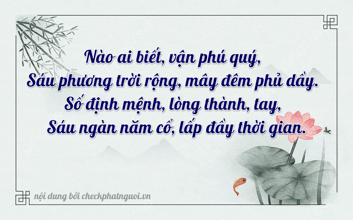 Bài thơ ý nghĩa cho <b>biển số 19A-06666</b> tại website checkphatnguoi.vn