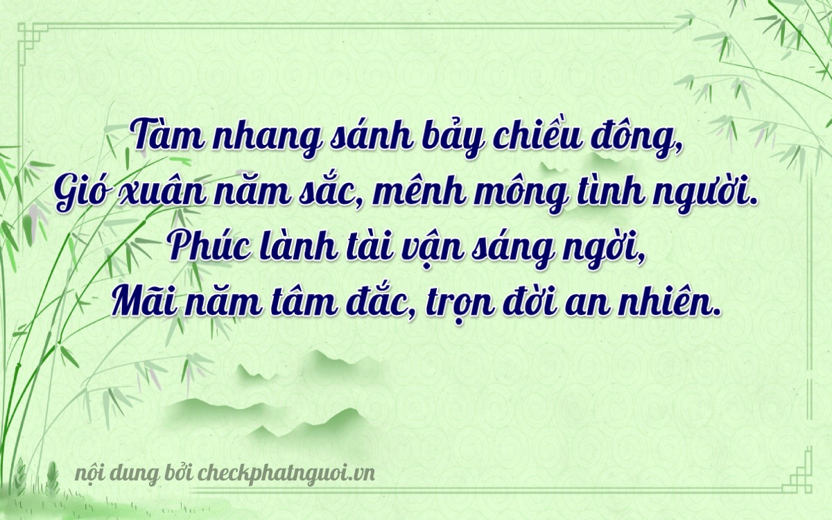 Bài thơ ý nghĩa cho <b>biển số 19A-07751</b> tại website checkphatnguoi.vn