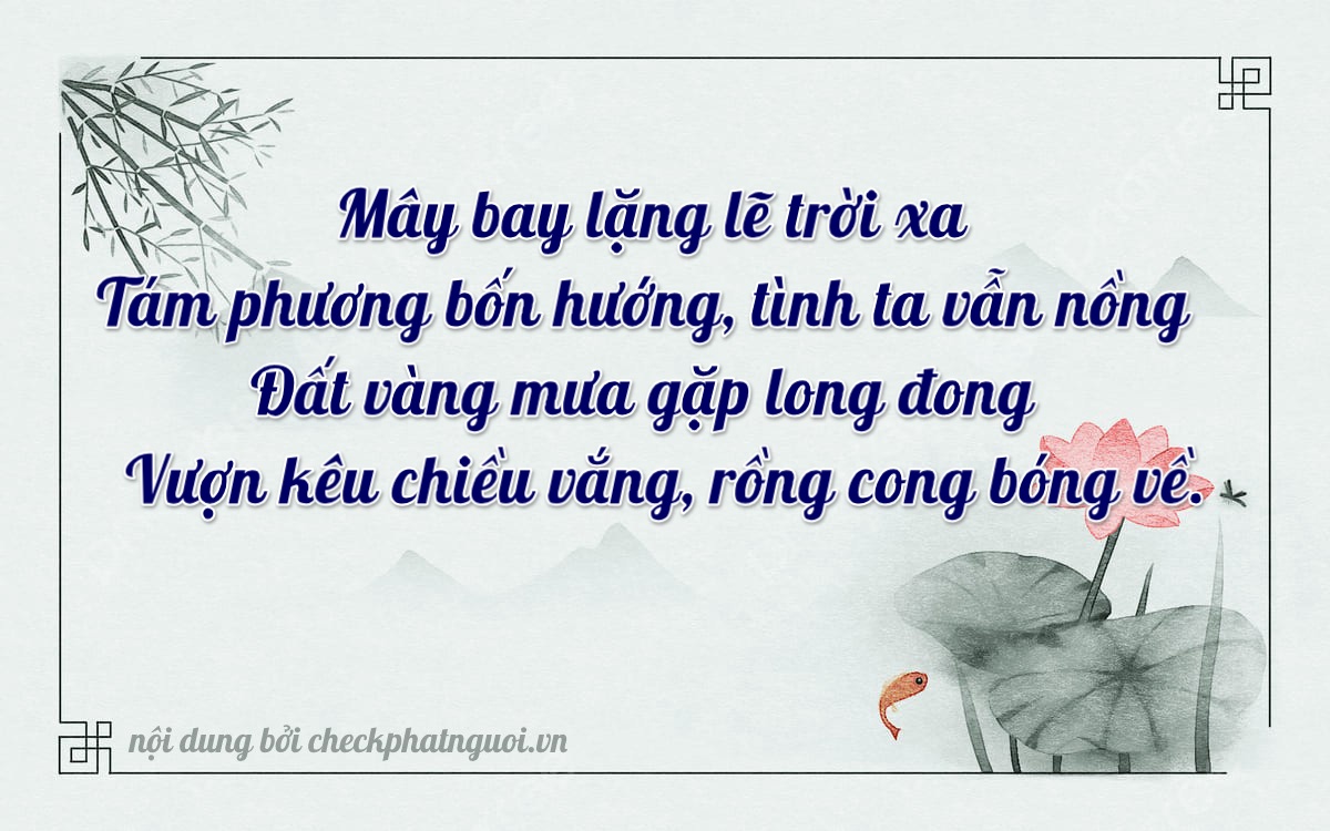 Bài thơ ý nghĩa cho <b>biển số 19A-13068</b> tại website checkphatnguoi.vn