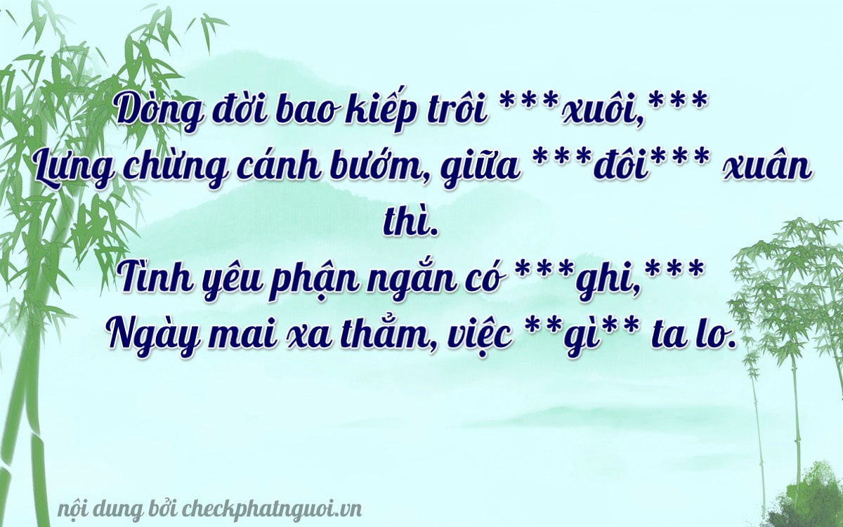 Bài thơ ý nghĩa cho <b>biển số 19A-13415</b> tại website checkphatnguoi.vn