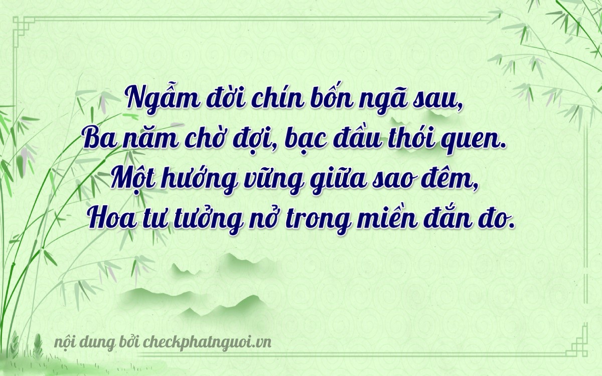 Bài thơ ý nghĩa cho <b>biển số 19A-18948</b> tại website checkphatnguoi.vn