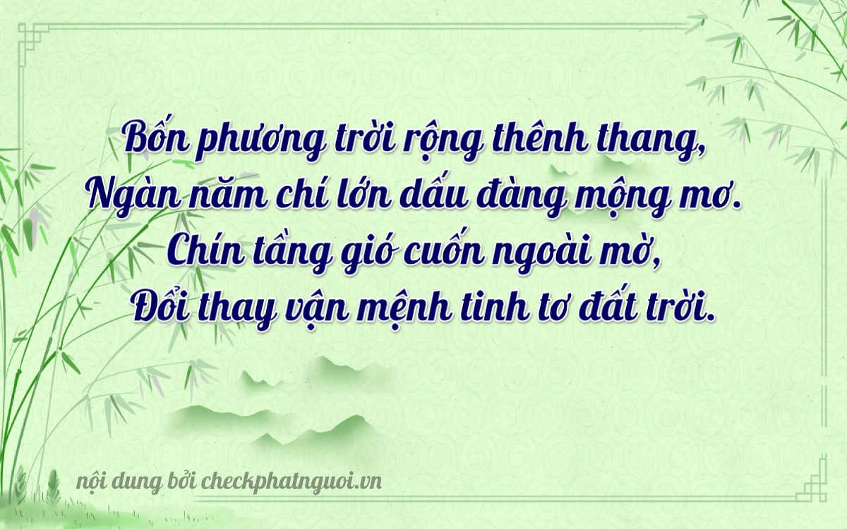 Bài thơ ý nghĩa cho <b>biển số 19A-20409</b> tại website checkphatnguoi.vn