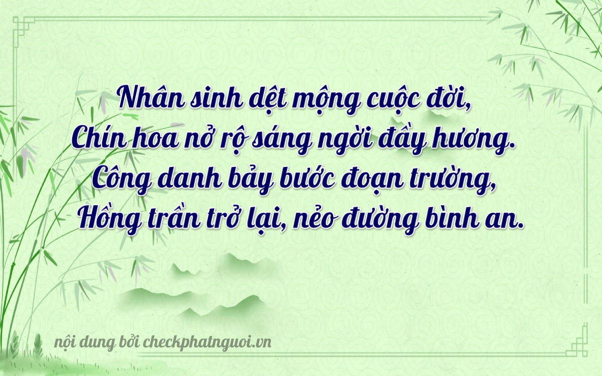 Bài thơ ý nghĩa cho <b>biển số 19A-33907</b> tại website checkphatnguoi.vn