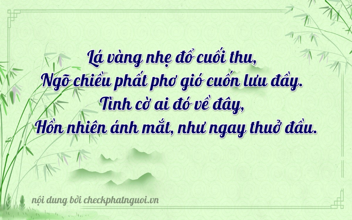 Bài thơ ý nghĩa cho <b>biển số 19A-34399</b> tại website checkphatnguoi.vn