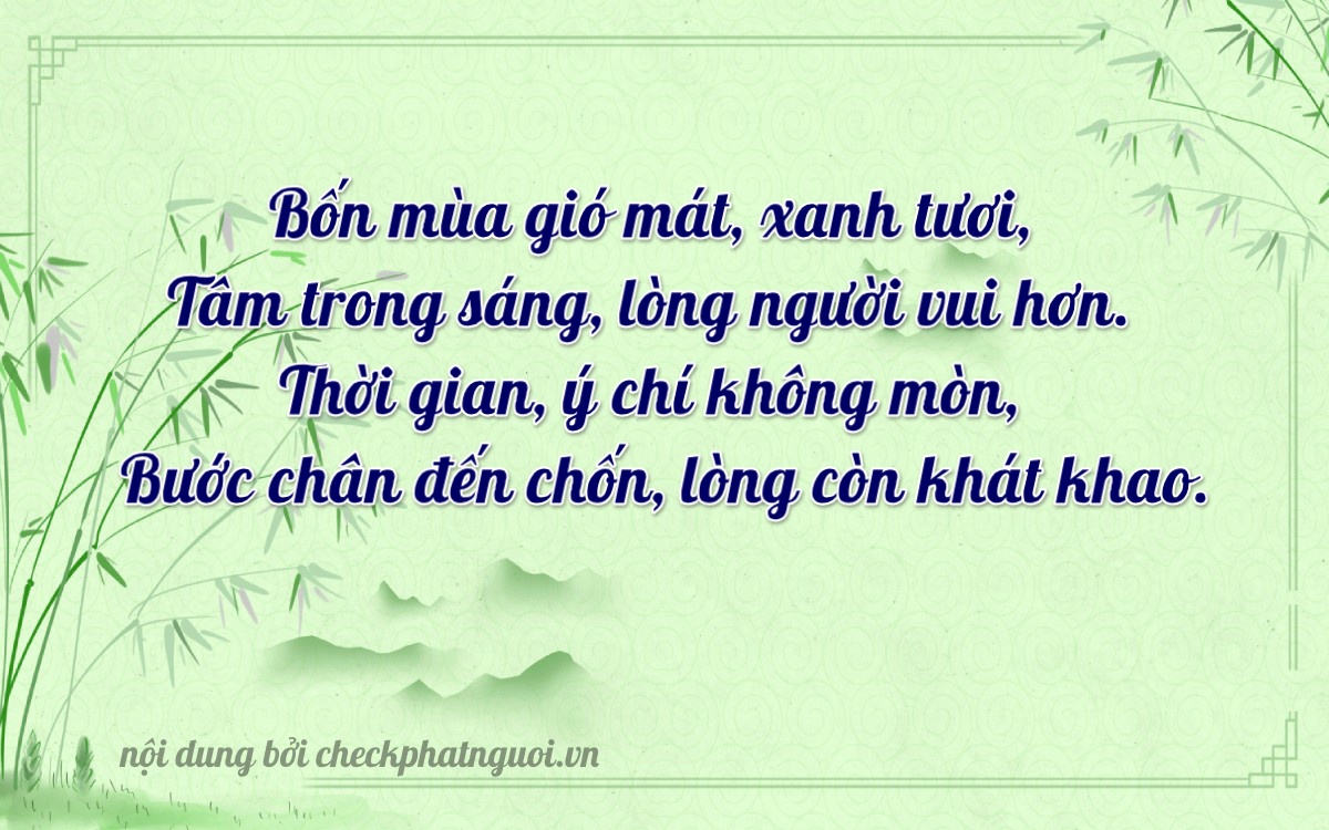 Bài thơ ý nghĩa cho <b>biển số 19A-46494</b> tại website checkphatnguoi.vn