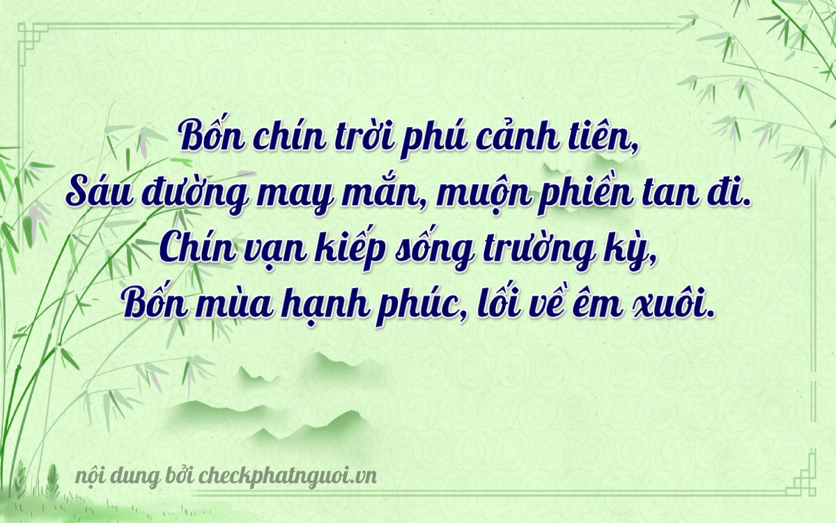 Bài thơ ý nghĩa cho <b>biển số 19A-46943</b> tại website checkphatnguoi.vn