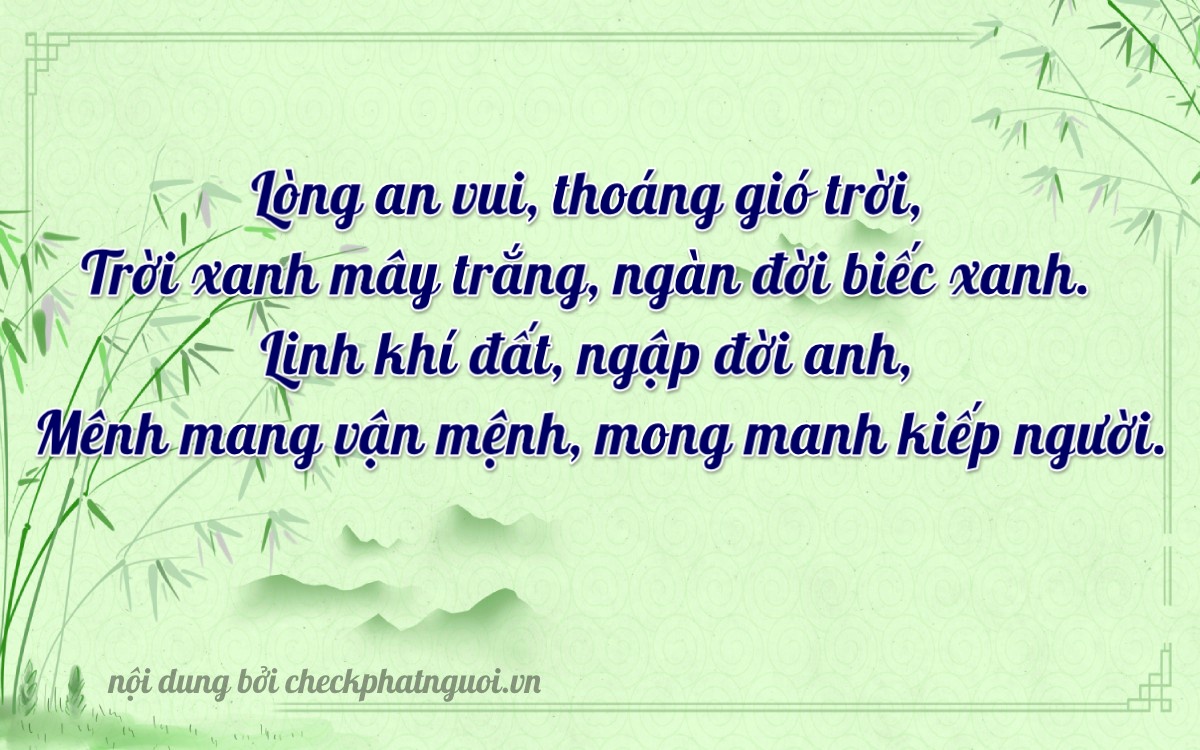 Bài thơ ý nghĩa cho <b>biển số 19A-48436</b> tại website checkphatnguoi.vn
