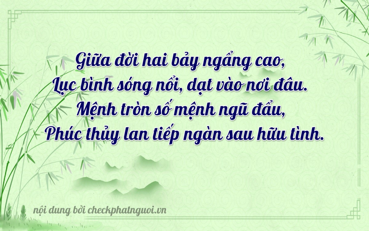 Bài thơ ý nghĩa cho <b>biển số 19A-51678</b> tại website checkphatnguoi.vn