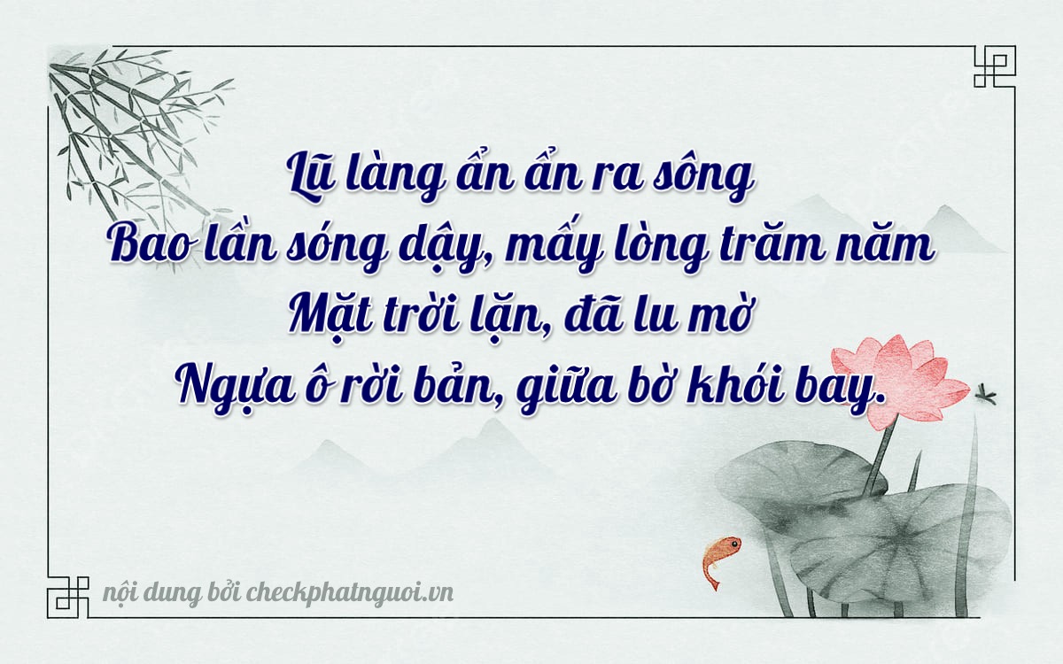 Bài thơ ý nghĩa cho <b>biển số 19A-52738</b> tại website checkphatnguoi.vn