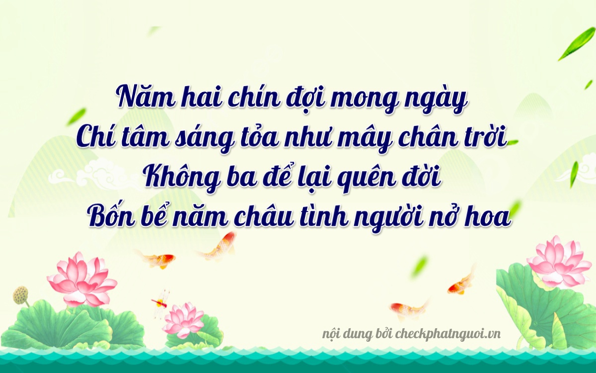 Bài thơ ý nghĩa cho <b>biển số 19A-52903</b> tại website checkphatnguoi.vn