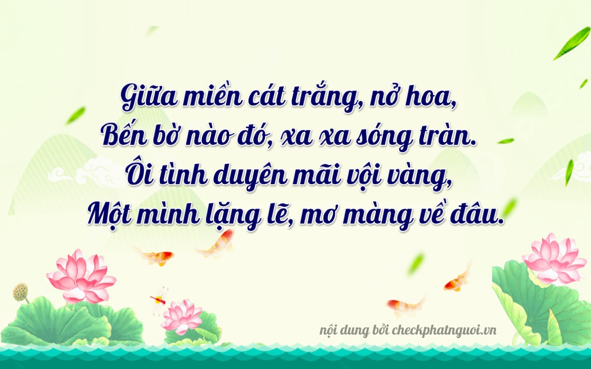 Bài thơ ý nghĩa cho <b>biển số 19A-54801</b> tại website checkphatnguoi.vn