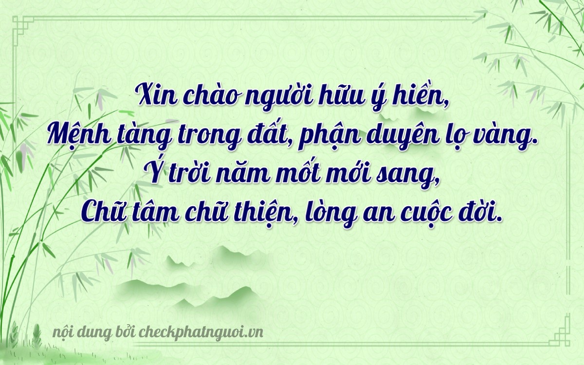 Bài thơ ý nghĩa cho <b>biển số 19A-55911</b> tại website checkphatnguoi.vn