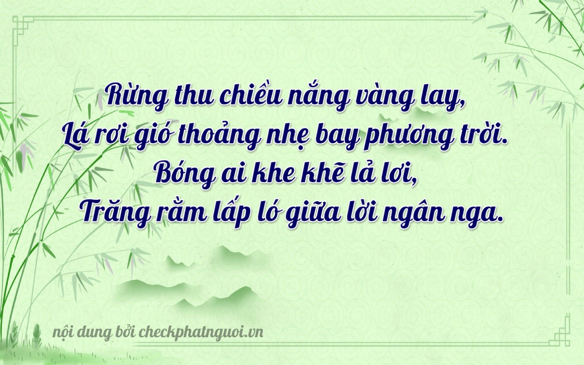 Bài thơ ý nghĩa cho <b>biển số 19A-57816</b> tại website checkphatnguoi.vn