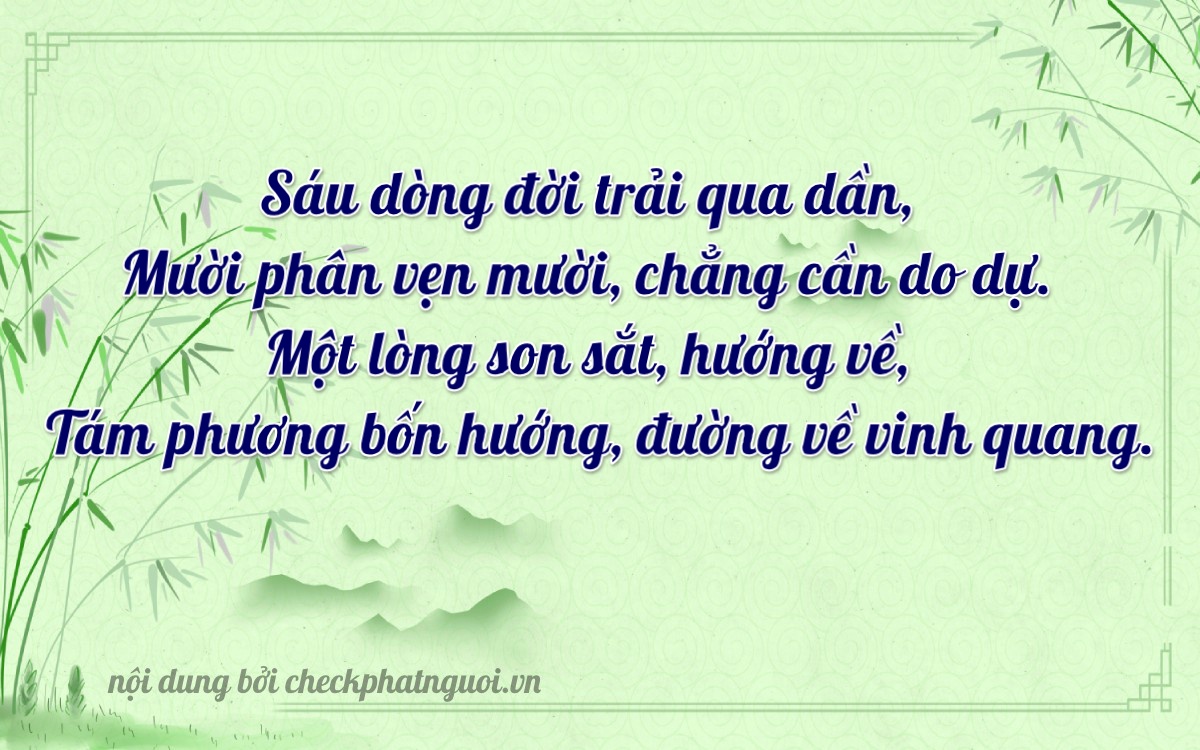 Bài thơ ý nghĩa cho <b>biển số 19A-61189</b> tại website checkphatnguoi.vn