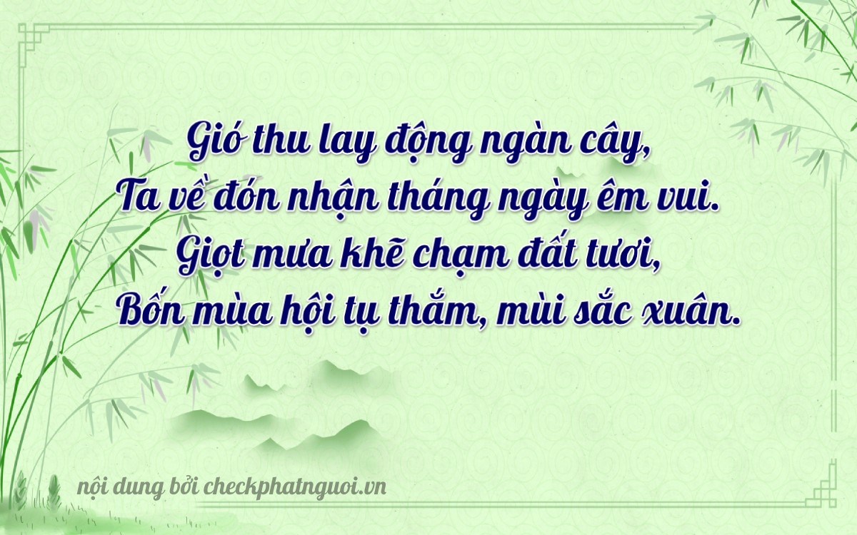 Bài thơ ý nghĩa cho <b>biển số 19A-66200</b> tại website checkphatnguoi.vn