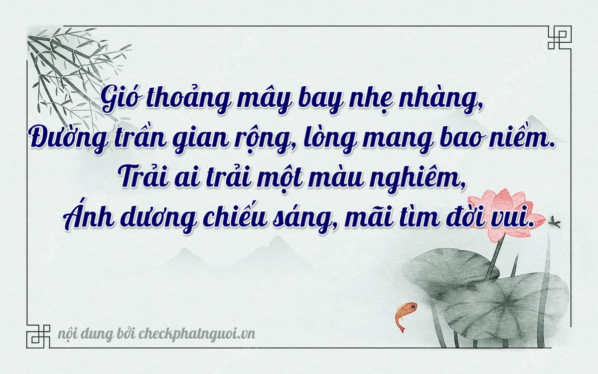 Bài thơ ý nghĩa cho <b>biển số 19A-67349</b> tại website checkphatnguoi.vn