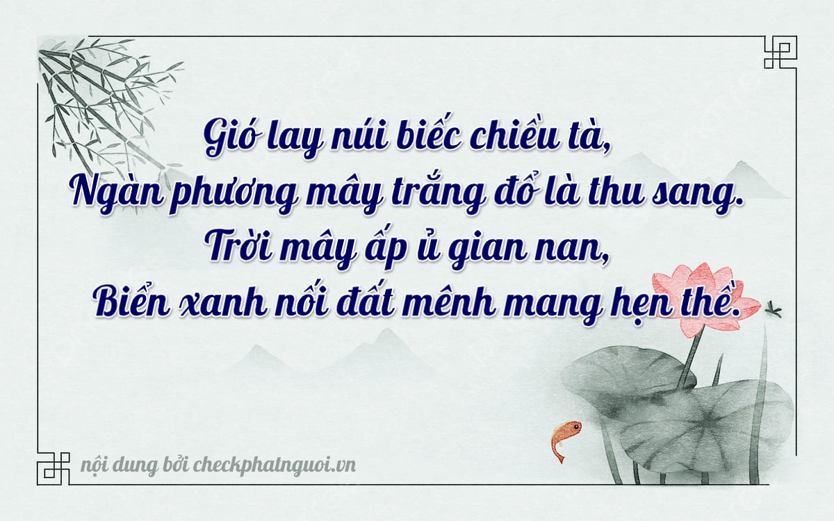 Bài thơ ý nghĩa cho <b>biển số 19A-68318</b> tại website checkphatnguoi.vn