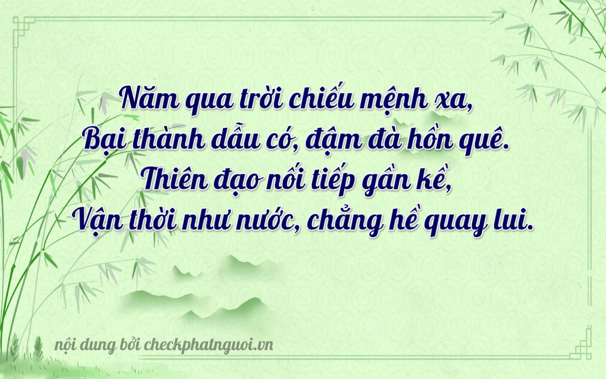 Bài thơ ý nghĩa cho <b>biển số 19A-68793</b> tại website checkphatnguoi.vn