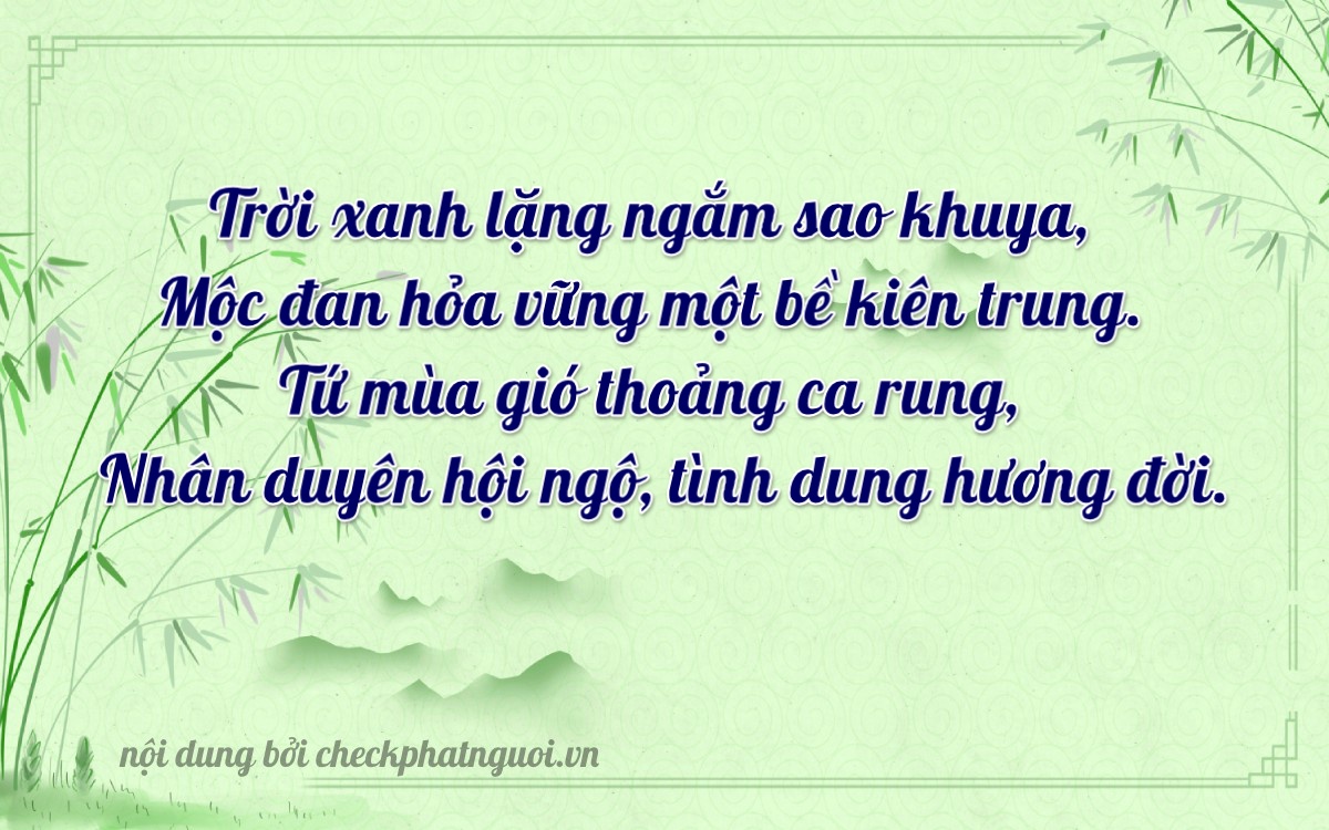 Bài thơ ý nghĩa cho <b>biển số 19A-69425</b> tại website checkphatnguoi.vn