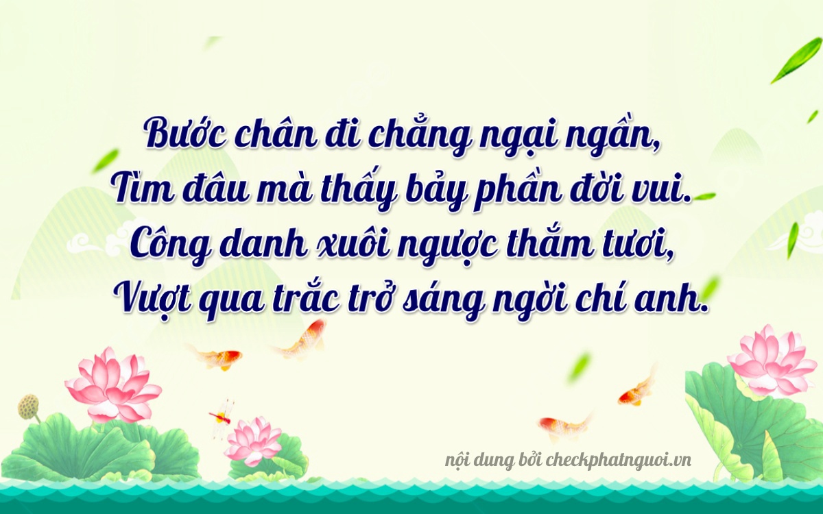 Bài thơ ý nghĩa cho <b>biển số 19A-70532</b> tại website checkphatnguoi.vn